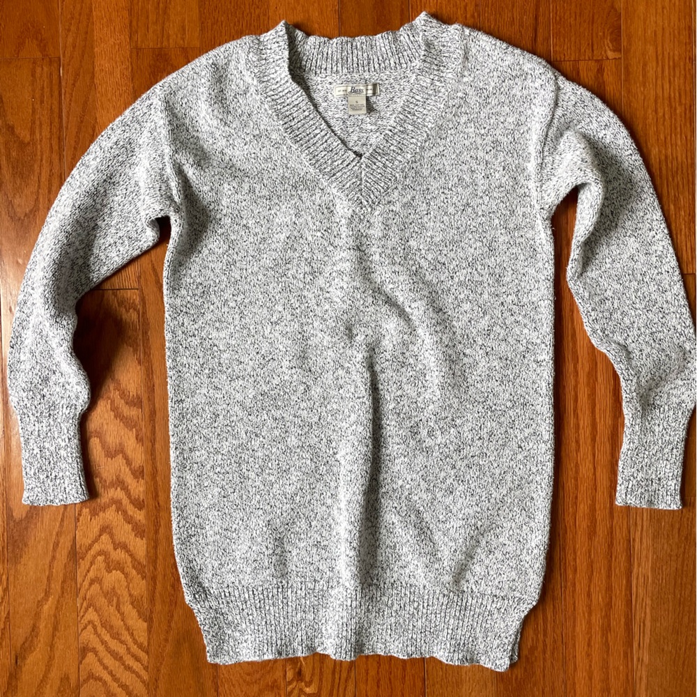 Bass Grey/White Oversized Sweater